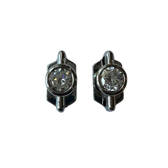 Keep Collective Silver Bezel Solitaire Charms Set of 2 - Picture 1 of 4